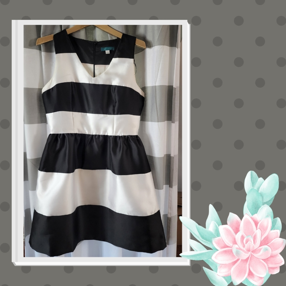 Pim + Larkin Striped A-line dress POCKETS